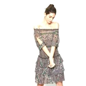 Maje Printed Knee-Length Dress Size 1